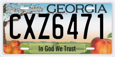 GA license plate CXZ6471