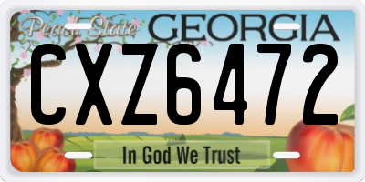 GA license plate CXZ6472