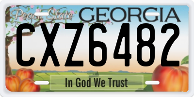 GA license plate CXZ6482