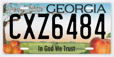 GA license plate CXZ6484