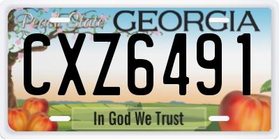 GA license plate CXZ6491