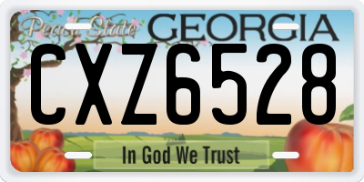 GA license plate CXZ6528