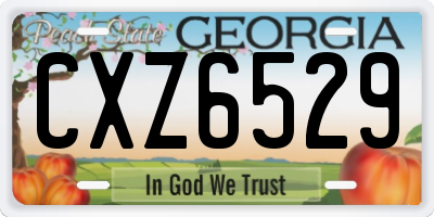 GA license plate CXZ6529