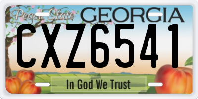 GA license plate CXZ6541