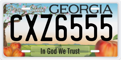 GA license plate CXZ6555