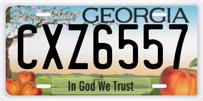 GA license plate CXZ6557