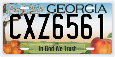 GA license plate CXZ6561