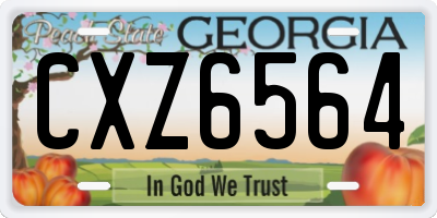 GA license plate CXZ6564