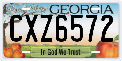 GA license plate CXZ6572