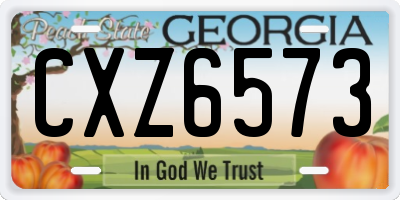 GA license plate CXZ6573