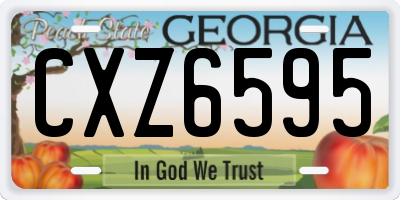 GA license plate CXZ6595