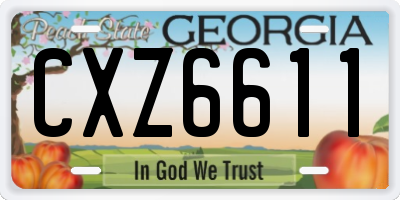 GA license plate CXZ6611