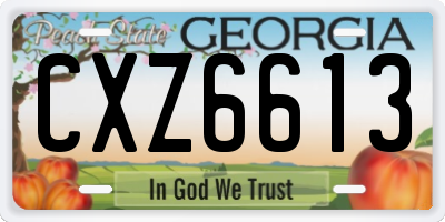 GA license plate CXZ6613