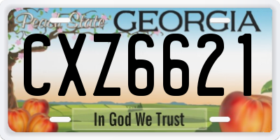GA license plate CXZ6621