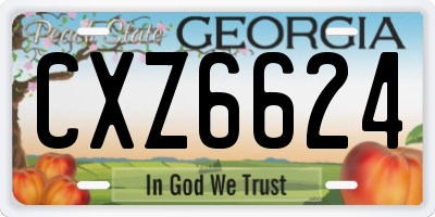 GA license plate CXZ6624