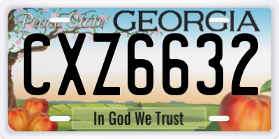 GA license plate CXZ6632