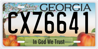 GA license plate CXZ6641