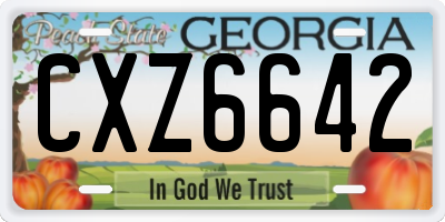 GA license plate CXZ6642