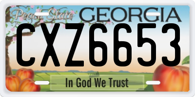 GA license plate CXZ6653
