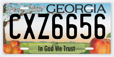 GA license plate CXZ6656