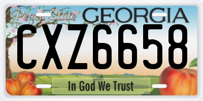 GA license plate CXZ6658