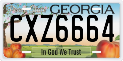 GA license plate CXZ6664