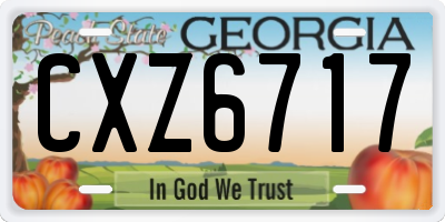 GA license plate CXZ6717