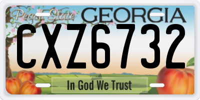 GA license plate CXZ6732