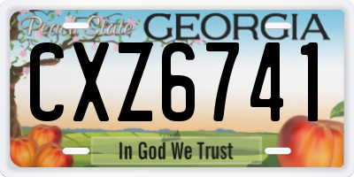 GA license plate CXZ6741