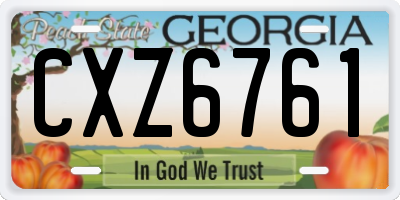 GA license plate CXZ6761