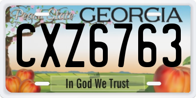GA license plate CXZ6763