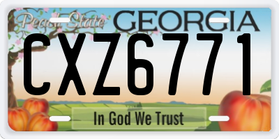 GA license plate CXZ6771