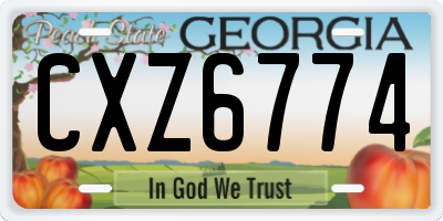 GA license plate CXZ6774