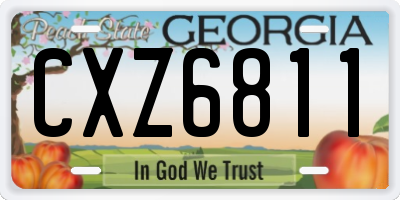 GA license plate CXZ6811