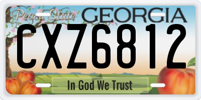 GA license plate CXZ6812