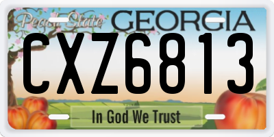 GA license plate CXZ6813