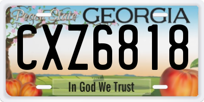 GA license plate CXZ6818