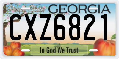 GA license plate CXZ6821