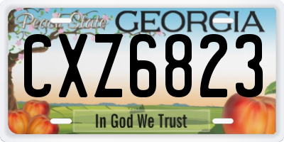 GA license plate CXZ6823