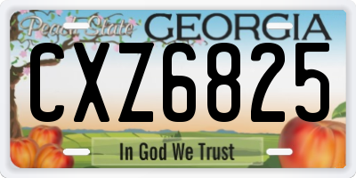 GA license plate CXZ6825