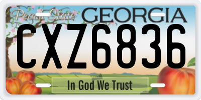 GA license plate CXZ6836