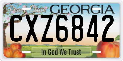 GA license plate CXZ6842