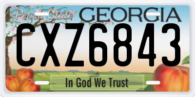 GA license plate CXZ6843