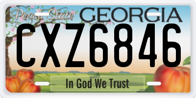 GA license plate CXZ6846