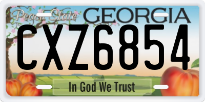 GA license plate CXZ6854