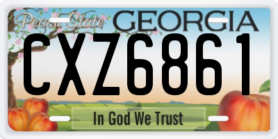GA license plate CXZ6861