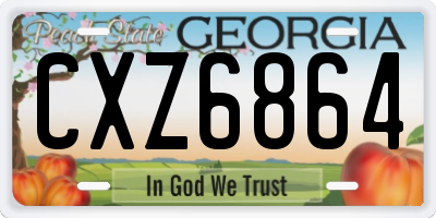 GA license plate CXZ6864
