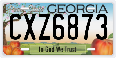GA license plate CXZ6873