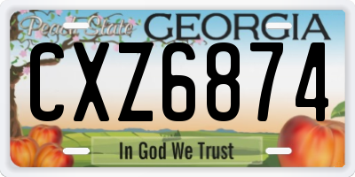 GA license plate CXZ6874
