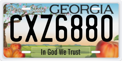 GA license plate CXZ6880